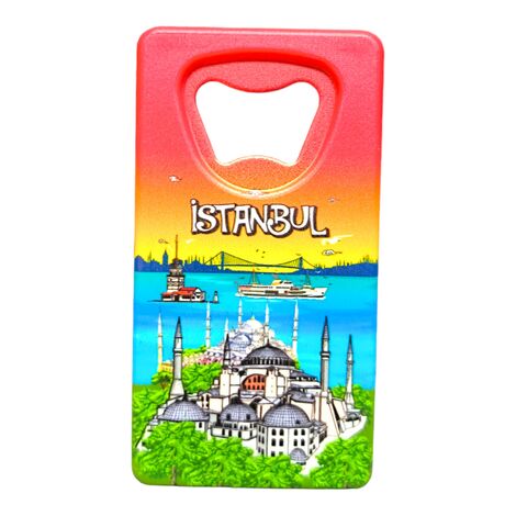 Istanbul Themed Uv Printed Rectangle Bottle Opener - 4