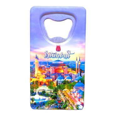 Istanbul Themed Uv Printed Rectangle Bottle Opener - 6