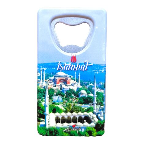 Istanbul Themed Uv Printed Rectangle Bottle Opener - 7