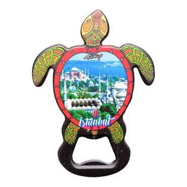 Istanbul Themed Uv Printed Tortoise Bottle Opener - 3