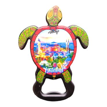 Istanbul Themed Uv Printed Tortoise Bottle Opener - 4