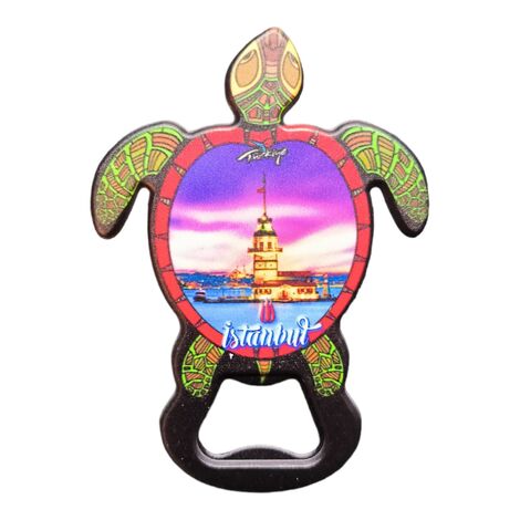 Istanbul Themed Uv Printed Tortoise Bottle Opener - 7