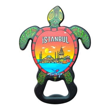 Istanbul Themed Uv Printed Tortoise Bottle Opener - 8