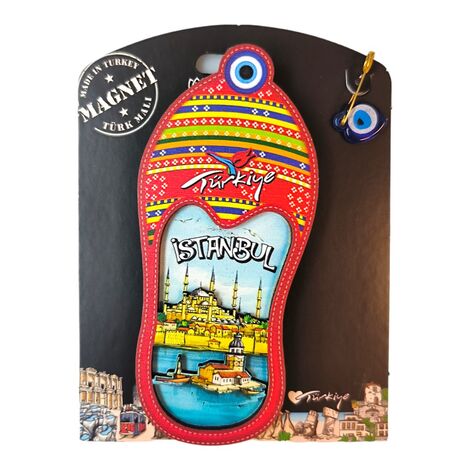 Istanbul Themed Wooden UV Printed Custom Backing Carded Fridge Magnet - 8