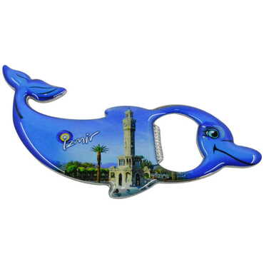 Toptan İzmir Temalı Myros Metal Yunus Açacak Magnet 102x67 mm - 6