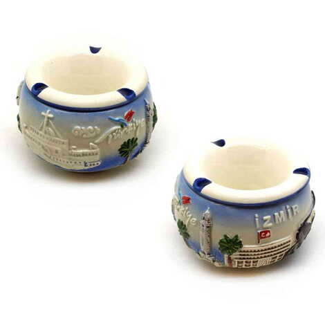 Izmir Themed Ceramic Ashtray - 1