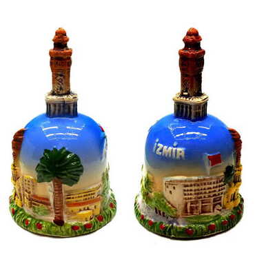 Izmir Themed Ceramic Blue Bell - Myros