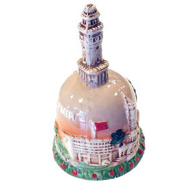 Izmir Themed Ceramic Brown Bell - Myros