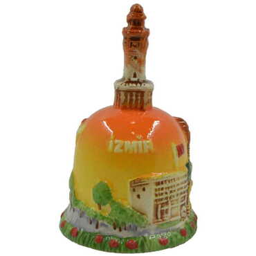 Izmir Themed Ceramic Orange Bell - Myros