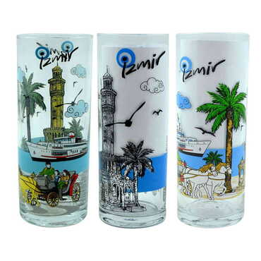 Izmir Themed Custom Printed Raki-Ouzo Glass - 7