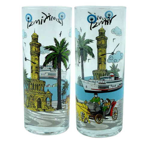 Izmir Themed Custom Printed Raki-Ouzo Glass - 8