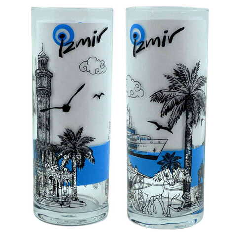 Izmir Themed Custom Printed Raki-Ouzo Glass - 9