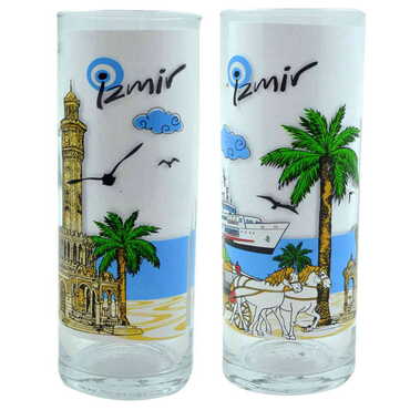 Izmir Themed Custom Printed Raki-Ouzo Glass - 10