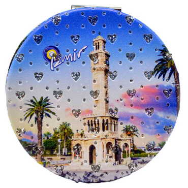 Izmir Themed Custom Printed Round Pocket Mirror - 6