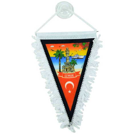 Izmir Themed Custom Printed Triangular Pennant 10X15Cm - 4