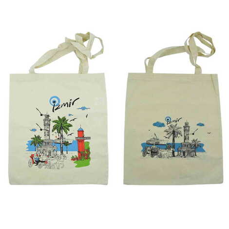 Izmir Themed Customised Colorful Shopping Tote Bag 450x350 mm - 2