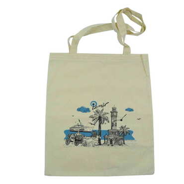 Izmir Themed Customised Colorful Shopping Tote Bag 450x350 mm - 4