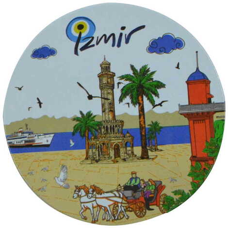 Izmir Themed Customised Metal Tin Coaster 90 mm - 6