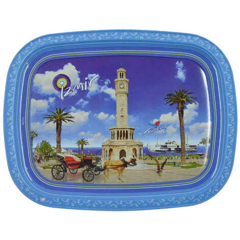 Izmir Themed Customised Printed Tin Serving Tray 305x235 mm - 4