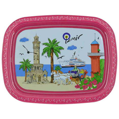 Izmir Themed Customised Printed Tin Serving Tray 305x235 mm - 5