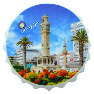 Izmir Themed Customised Uv Printed Bottle Cap Shaped Plastic Base Bottle Opener 63x15 mm - 6