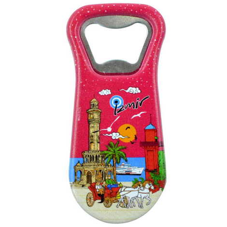 Izmir Themed Customised Uv Printed Plastic Base Plastic Base Bottle Opener 95x43 mm - 8