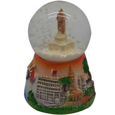 İzmir Themed Polyester Snow Globe 45 mm - 3