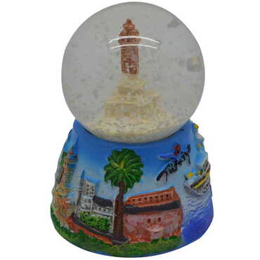 İzmir Themed Polyester Snow Globe 45 mm - 5