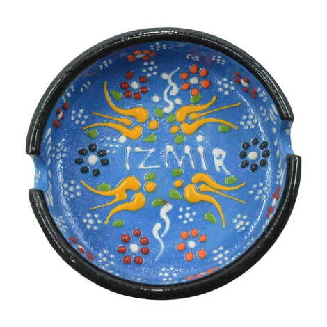 Izmir Themed Turkish Ceramic B Serie Ashtray Medium Size - 4