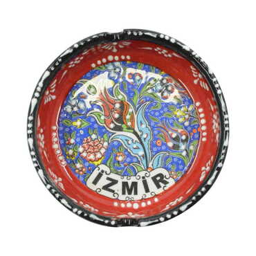 Izmir Themed Turkish Ceramic Special Relief Ashtray Big Size - 6