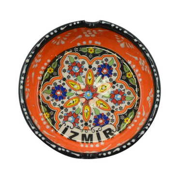 Izmir Themed Turkish Ceramic Special Relief Ashtray Big Size - 7