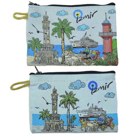 Izmir Themed Turkish Woven Regional Wallet 150X95X10 mm - 2