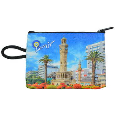 Izmir Themed Turkish Woven Wallet 113x80x8 mm - 4