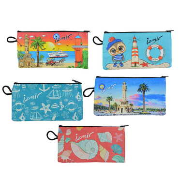 Izmir Themed Turkish Woven Wallet 183x97x8 mm - 2