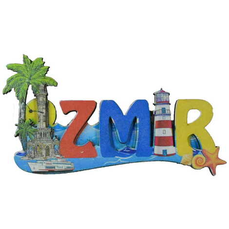 Izmir Themed Wooden Customised 2D Souvenir Fridge Magnet - 4