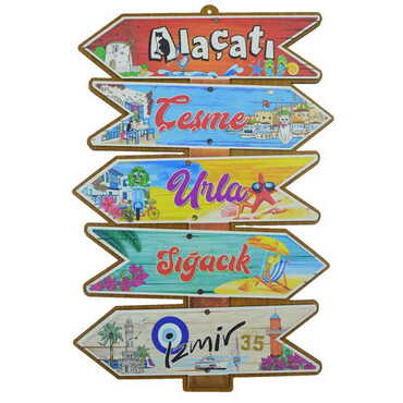 Izmir Themed Wooden Customised Door Sign Board 200x290 Mm - 4