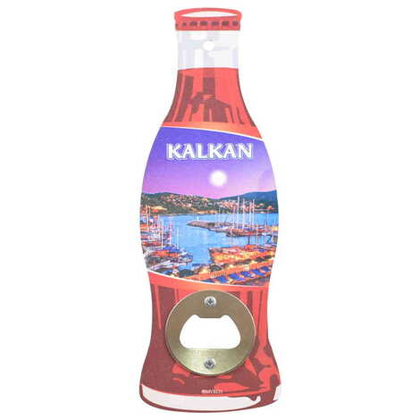 Toptan Kalkan Temalı Myros Ahşap Cola Şişesi Açacak Magnet 200x66 mm - 3