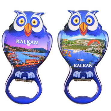 Toptan Kalkan Temalı Myros Metal Baykuş Açacak Magnet 88x47 mm - 3