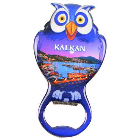 Toptan Kalkan Temalı Myros Metal Baykuş Açacak Magnet 88x47 mm - 5