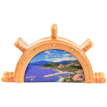 Kalkan Themed Anchor Shaped Ceramic Napkin Holder - 5