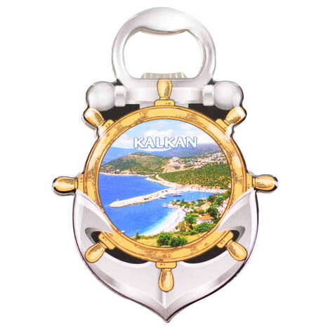 Kalkan Themed Anchor Shaped Metal Magnetic Bottle Opener 105x72 mm - 4