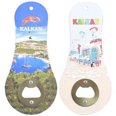 Kalkan Themed Classic Shaped Printed MDF Wooden Bottle Opener 170x79 mm - 3