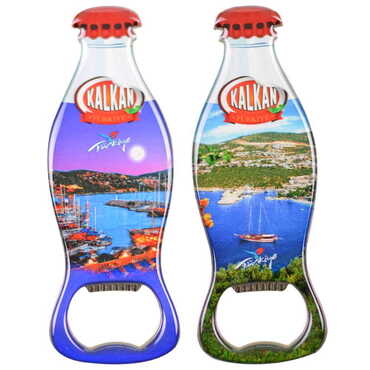 Kalkan Themed Coke Bottle Shaped Metal Magnetic Bottle Opener 120x41 mm - 3