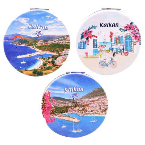 Kalkan Themed Custom Printed Round Pocket Mirror - 2