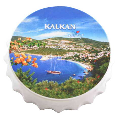 Kalkan Themed Customised Uv Printed Bottle Cap Shaped Plastic Base Bottle Opener 63x15 mm - 3