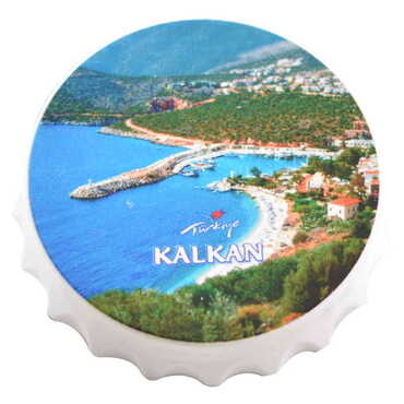 Kalkan Themed Customised Uv Printed Bottle Cap Shaped Plastic Base Bottle Opener 63x15 mm - 4