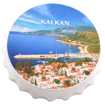 Kalkan Themed Customised Uv Printed Bottle Cap Shaped Plastic Base Bottle Opener 63x15 mm - 5