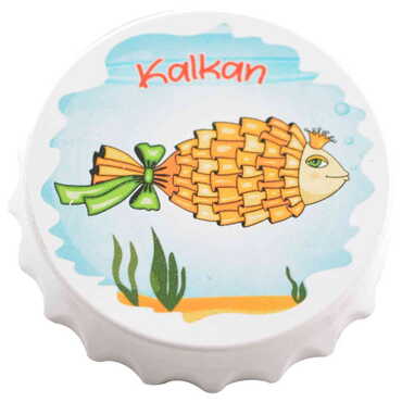 Kalkan Themed Customised Uv Printed Bottle Cap Shaped Plastic Base Bottle Opener 63x15 mm - 8