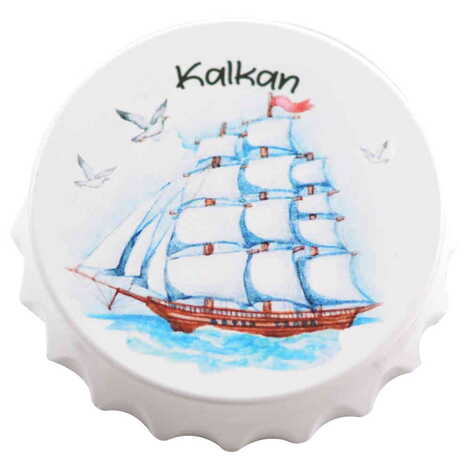 Kalkan Themed Customised Uv Printed Bottle Cap Shaped Plastic Base Bottle Opener 63x15 mm - 11