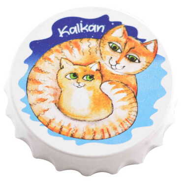 Kalkan Themed Customised Uv Printed Bottle Cap Shaped Plastic Base Bottle Opener 63x15 mm - 13